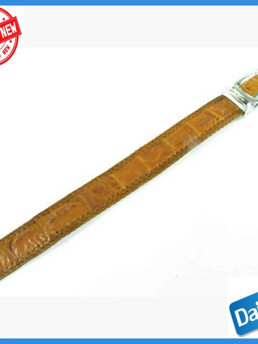 Genuine Crocodile Backbone Skin Leather Auto Locking Belt 46